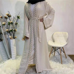 Beaded Arab Lace Up Cardigan Robe - EX-STOCK Canada