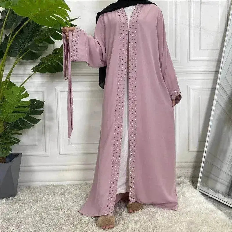 Beaded Arab Lace Up Cardigan Robe - EX-STOCK Canada