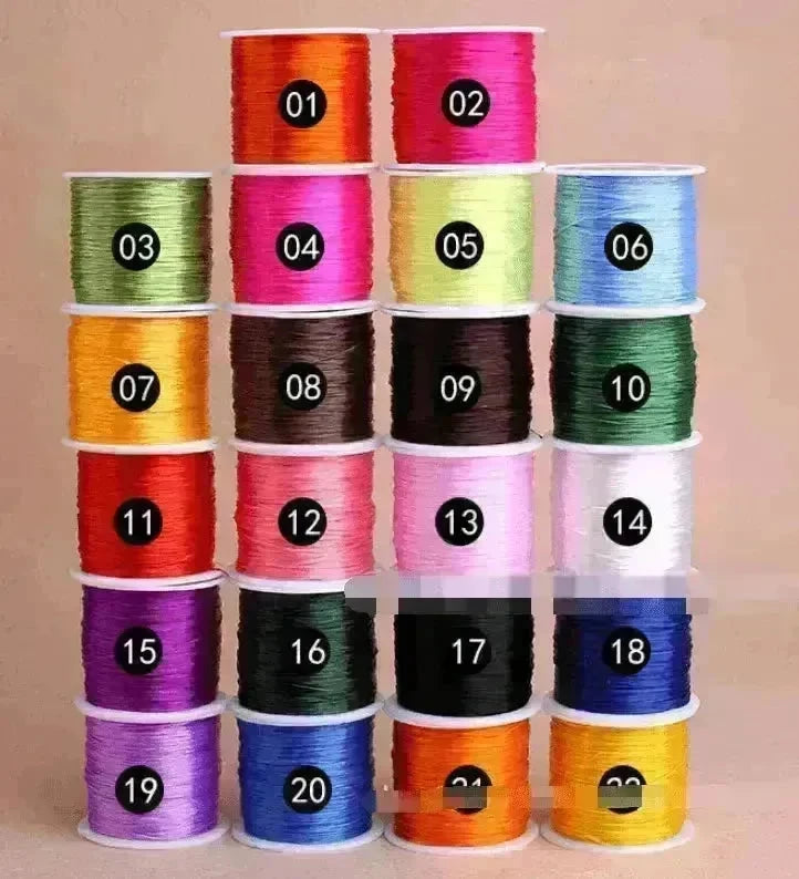 Beads bracelet wire rope Colorful elastic chain glass wire - EX-STOCK CANADA