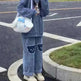Bear Patchwork Jeans Women's New Loose Wide-leg Pants - EX-STOCK CANADA