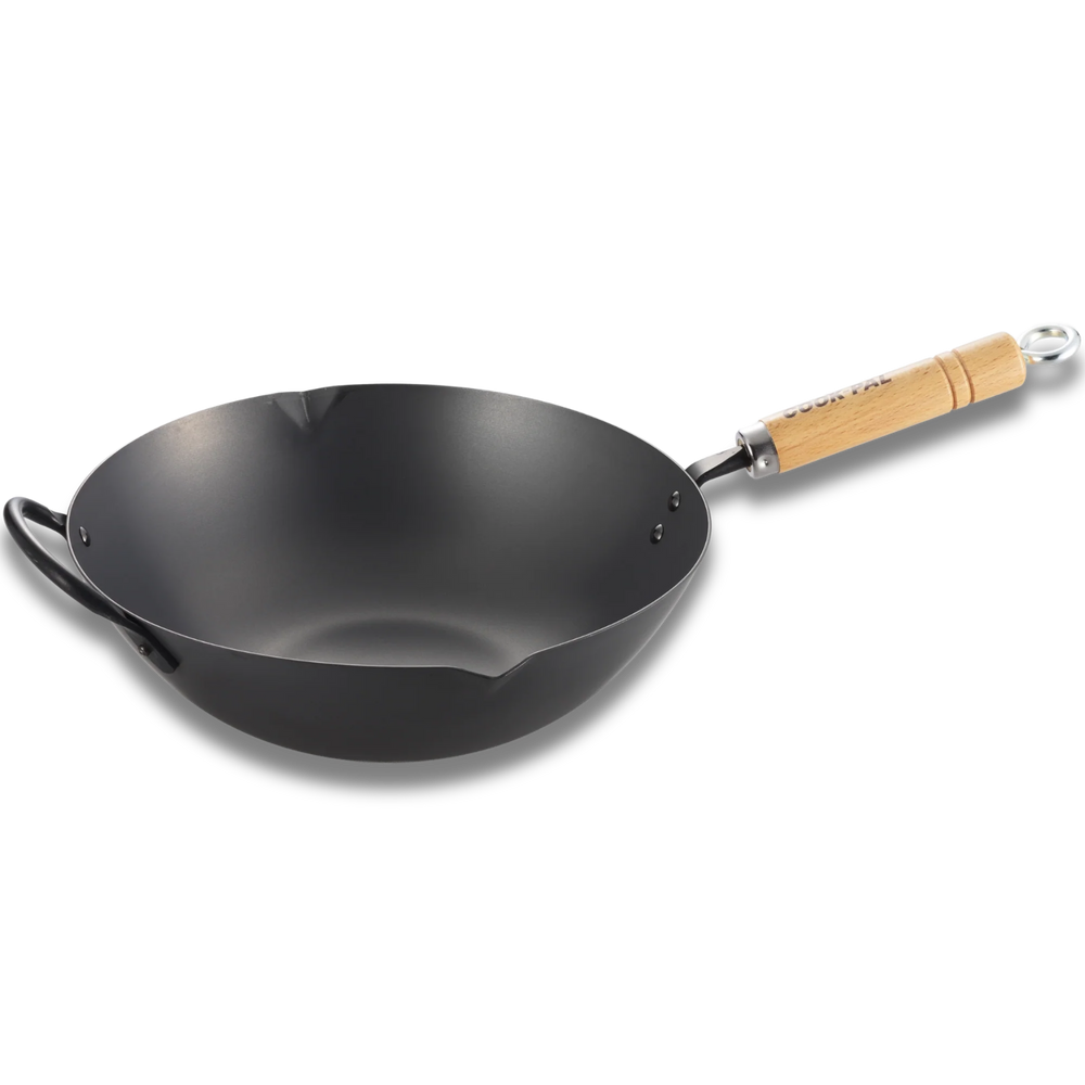 YOSHIKAWA Cook-Pal Ren Nitrided Carbon Steel Beijing Wok 36cm - Japan 