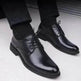 Schwarze Schuhe mit spitzer Zehenpartie für Männer - EX-STOCK Canada