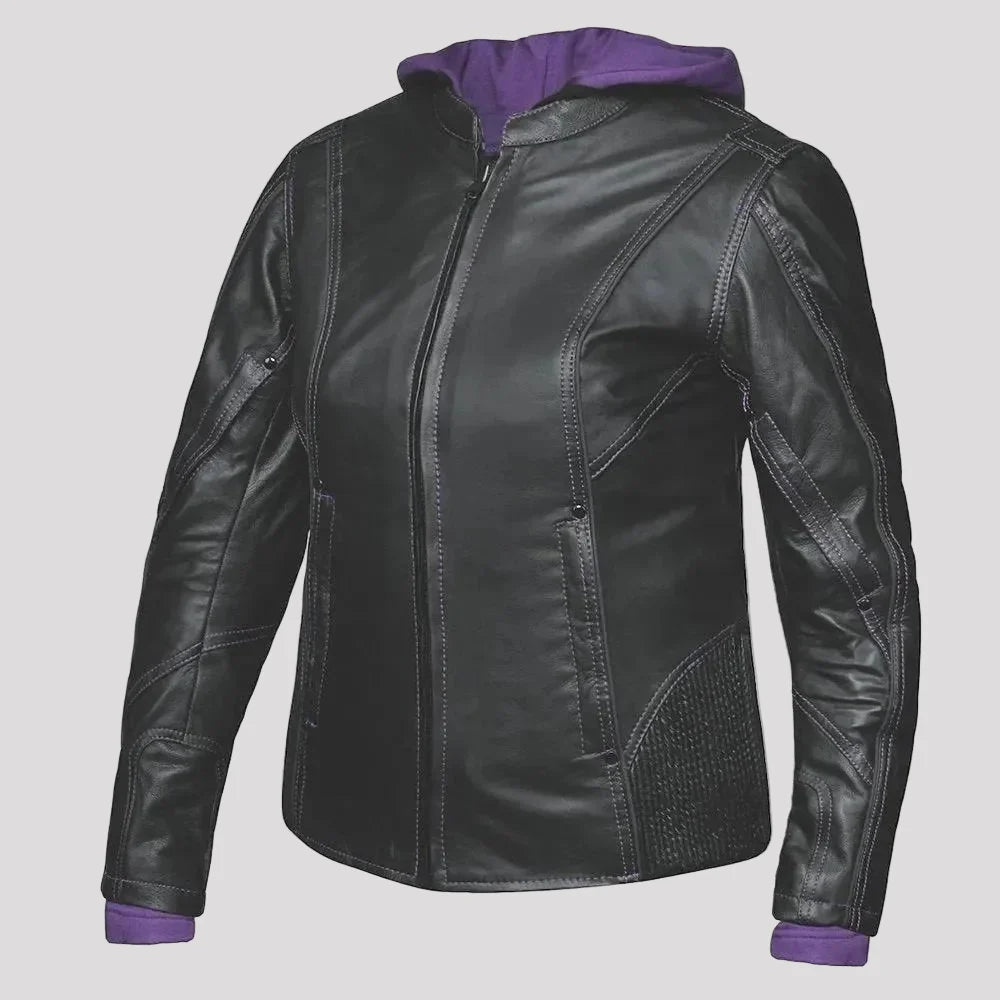 Unik Damen-Hoodie Motorradjacke 