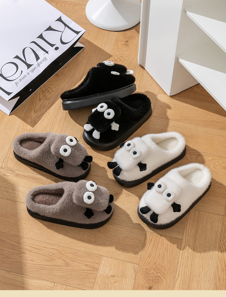 Briquette Couple Household Thermal Cotton Slippers EX-STOCK Canada 