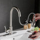 Brushed Kitchen Sink Faucet with Sprayer - Stainless Steel - EX-STOCK Canada