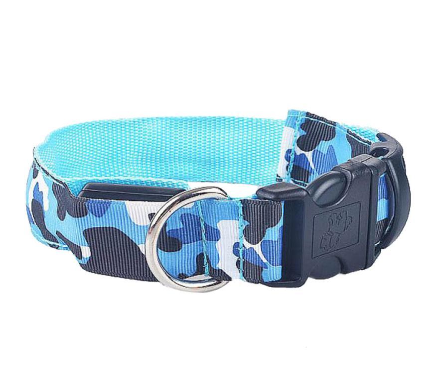 Camouflage pet supplies luminous dog collar EX-STOCK Canada 