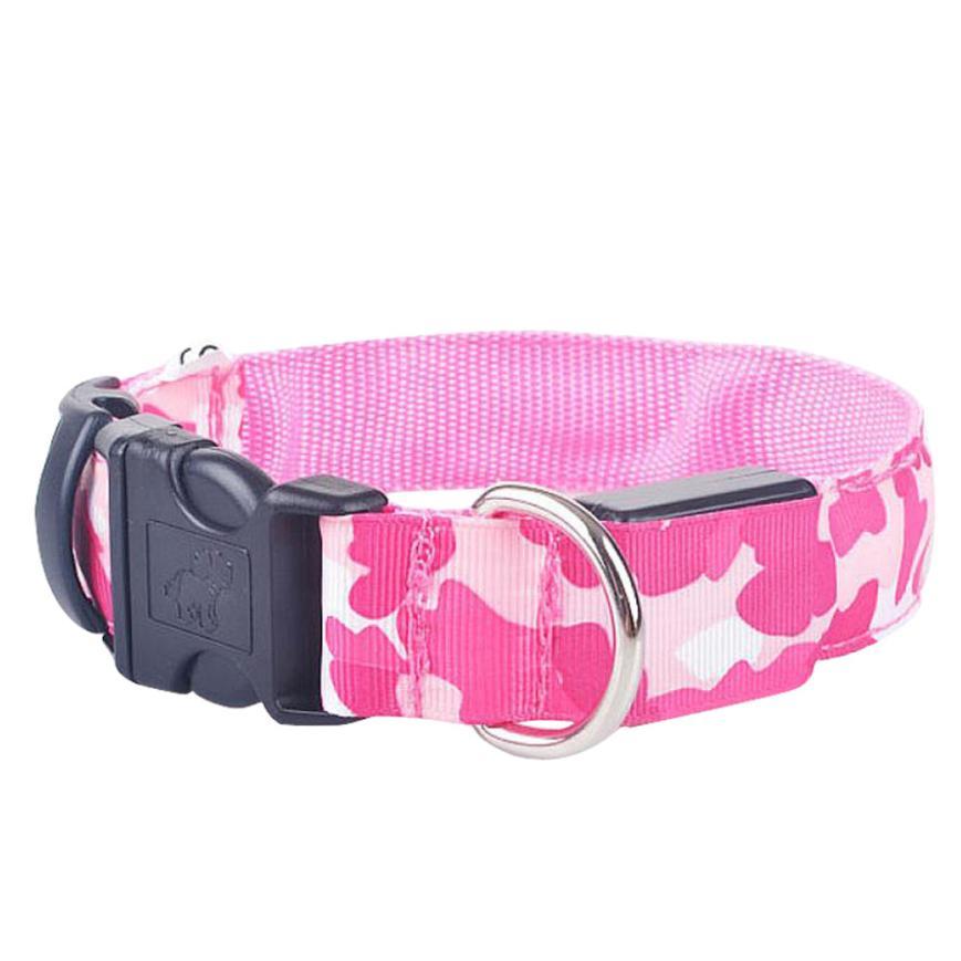 Camouflage pet supplies luminous dog collar EX-STOCK Canada 