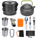 Camping Cookware Kit Outdoor Cooking Set Aluminum Equipment Outdoor Pot Travel Tableware Kitchen Hiking Picnic BBQ EX-STOCK Canada 