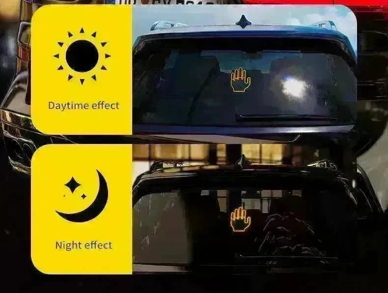 Car's Hand & Fingers Flashing LED Gesture Warning Light - EX-STOCK CANADA