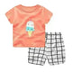 Cartoon Clothing Baby Boy Summer Clothes T-shirt Baby Girl Casual Clothing Sets - EX-STOCK CANADA
