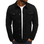 Casual Men Jacket Denim Button Shirt - EX-STOCK Canada