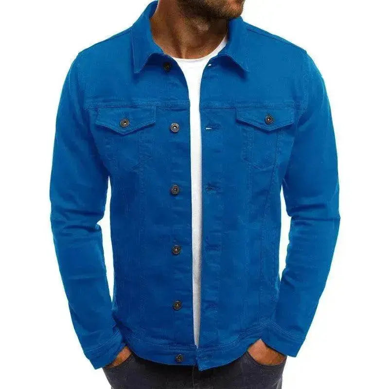 Casual Men Jacket Denim Button Shirt - EX-STOCK Canada
