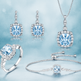 Blue Topaz Birthstone Set – 925 Sterling Silver Jewelry - 4 Piece Set EX-STOCK Canada 
