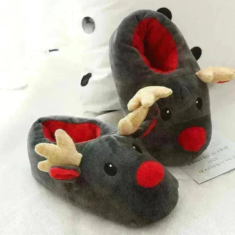 Christmas Shoes Cute Elk Home Slippers - EX-STOCK CANADA