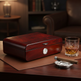Zedernholz-Zigarren-Humidor-Box – Kapazität für 48 Zigarren | Rot & Ebenholz 