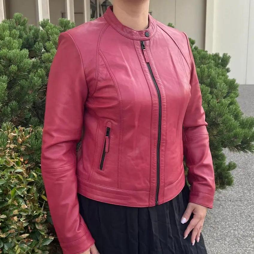 Classic Women's Lamb Leather Jacket 