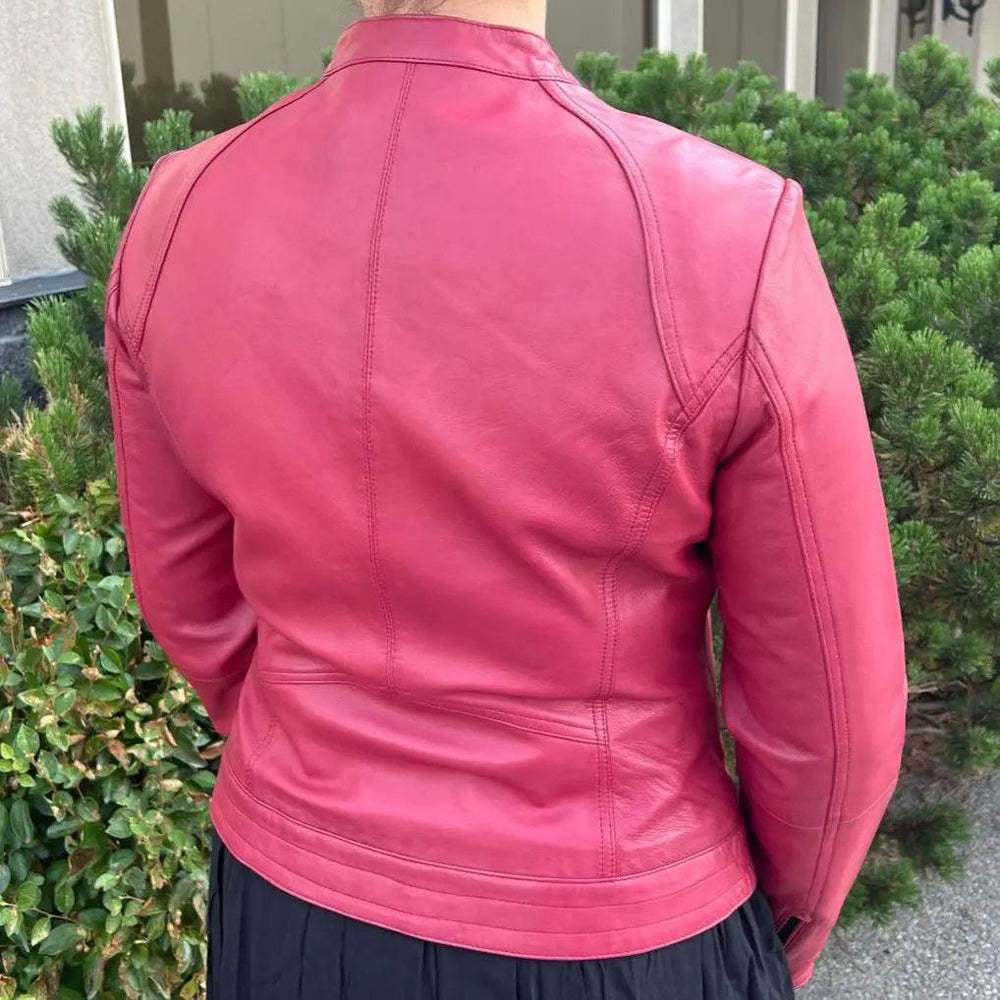 Classic Women's Lamb Leather Jacket 