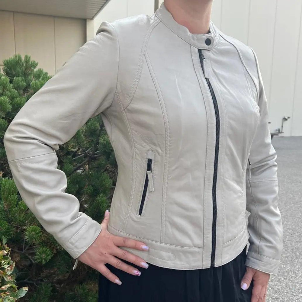 Classic Women's Lamb Leather Jacket 