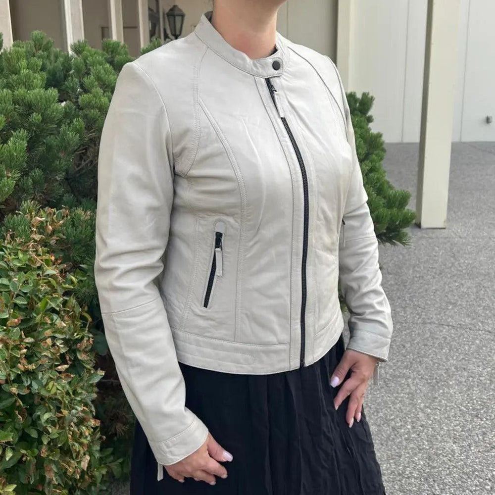 Classic Women's Lamb Leather Jacket 