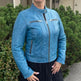 Classic Women's Lamb Leather Jacket with Snap Collar EX-STOCK Canada 