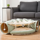 Tunnel pour chat pliable durable et lavable 