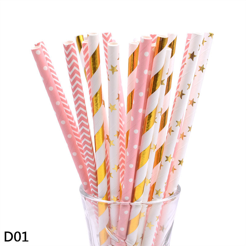 Color paper straws bronzing straws EX-STOCK Canada 