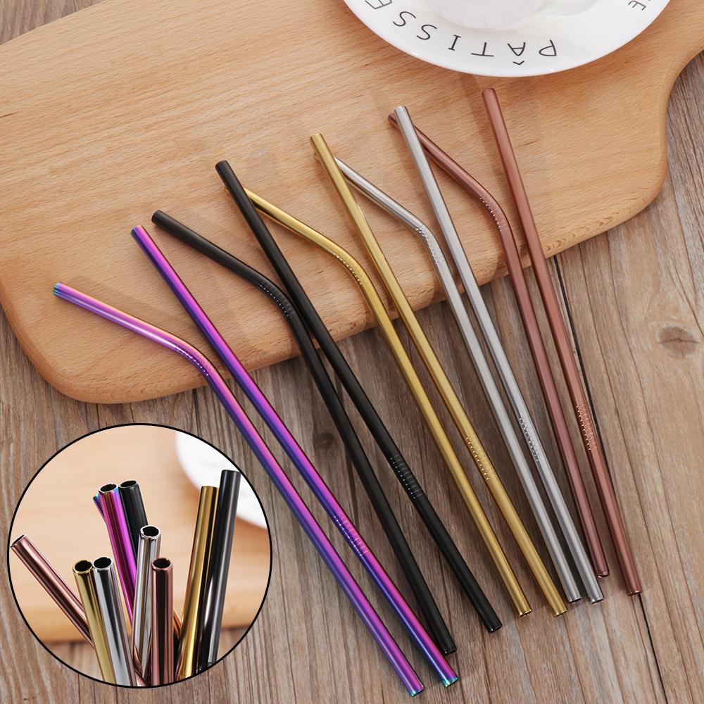 Colourful Reusable Stainless Steel Straws EX-STOCK Canada 