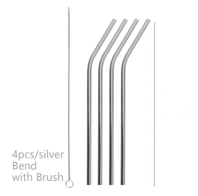 Colourful Reusable Stainless Steel Straws EX-STOCK Canada 