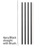 Colourful Reusable Stainless Steel Straws EX-STOCK Canada 