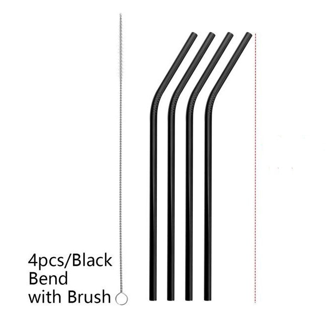 Colourful Reusable Stainless Steel Straws EX-STOCK Canada 