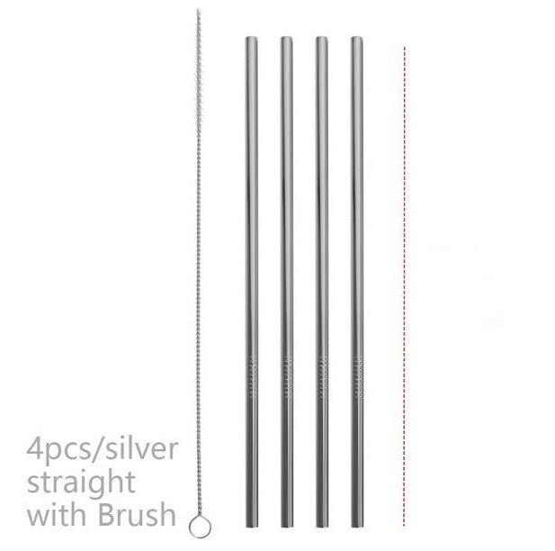 Colourful Reusable Stainless Steel Straws EX-STOCK Canada 