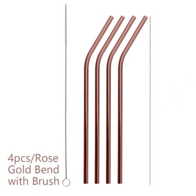 Colourful Reusable Stainless Steel Straws EX-STOCK Canada 