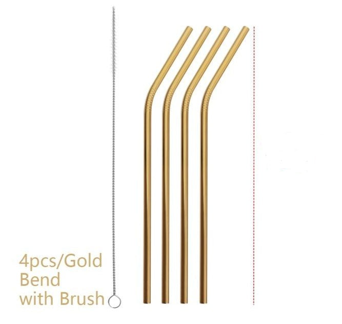 Colourful Reusable Stainless Steel Straws EX-STOCK Canada 