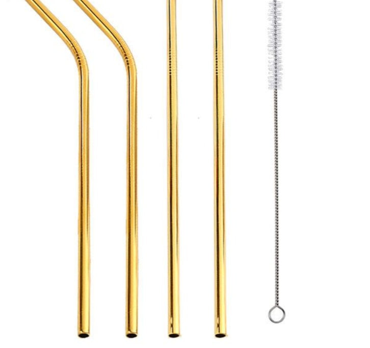 Colourful Reusable Stainless Steel Straws EX-STOCK Canada 