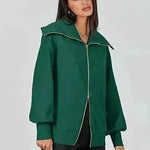 Comfortable Large Collar Double Zipper Sweater - EX-STOCK Canada