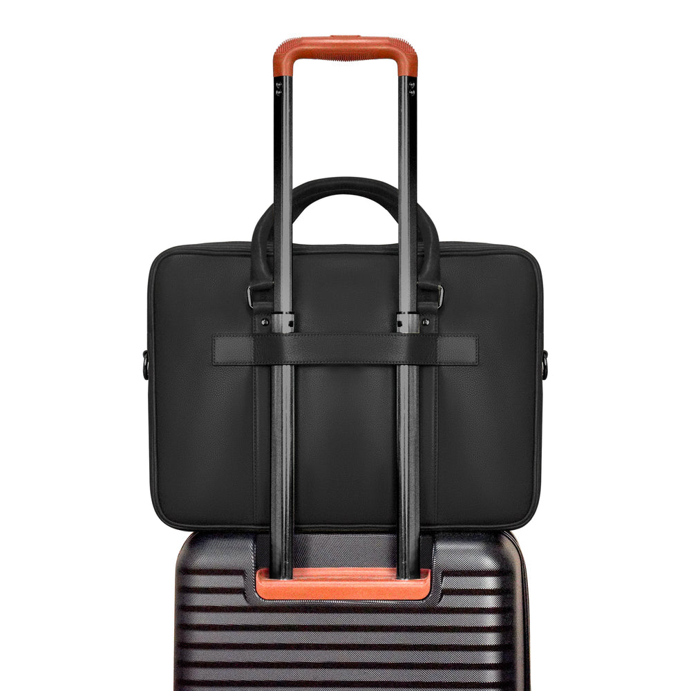 Onyx / Leather Slim Briefcase EX-STOCK Canada 
