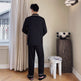 Couple Pajamas Lapel Cardigan Long Sleeves  EX-STOCK CANADA