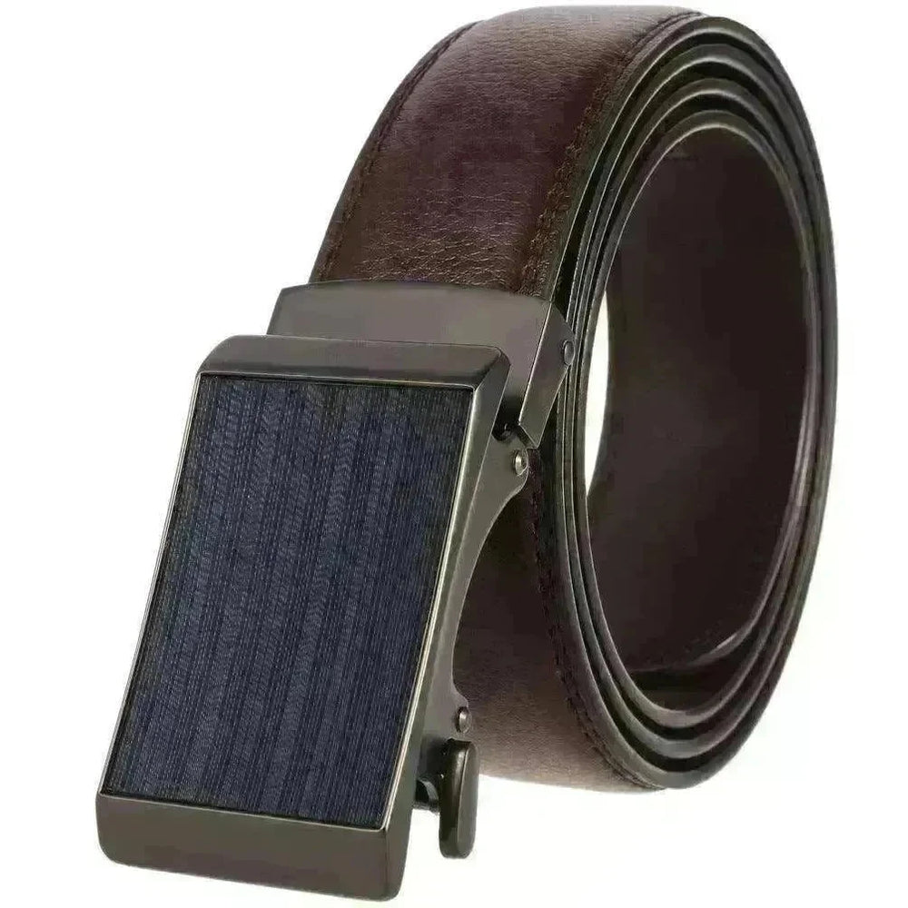 Cowhide Alloy Belt Automatic Buckle Business Casual Belt Men's Pant Belt - EX-STOCK CANADA