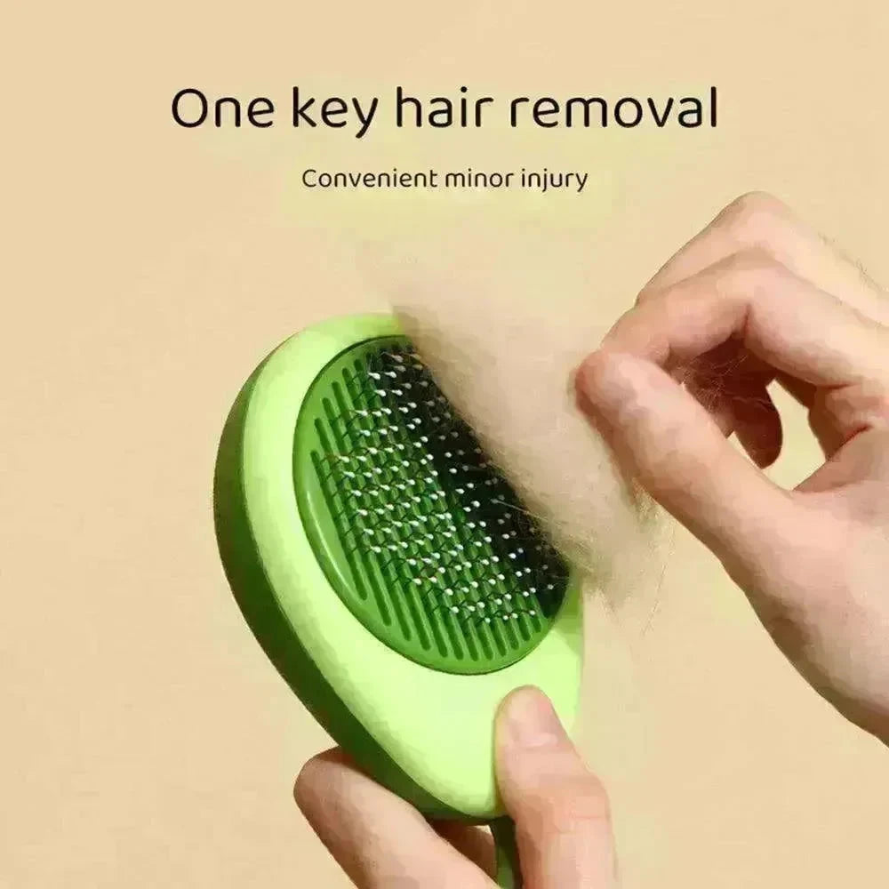 Creative Cat Grooming Comb Portable Massage Brush One-Button Remove Floating Hair Scraper Cats Dogs Pet Self Cleaning Tool Accessories - EX-STOCK CANADA