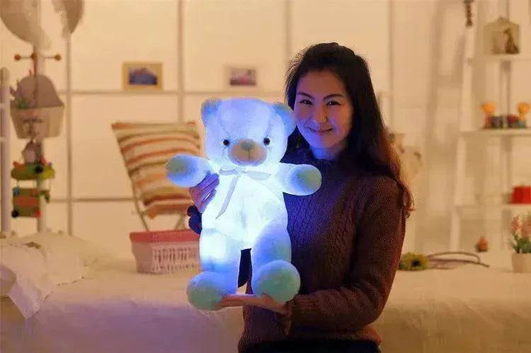 Ours en Peluche LED Lumineux Créatif Jouet en Peluche Coloré Lumineux Cadeau de Noël pour Enfants Coussin - EX-STOCK Canada