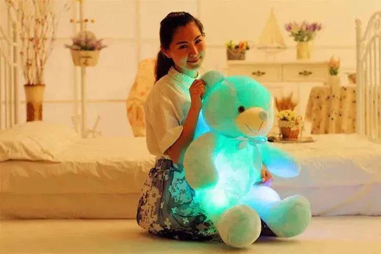 Ours en Peluche LED Lumineux Créatif Jouet en Peluche Coloré Lumineux Cadeau de Noël pour Enfants Coussin - EX-STOCK Canada