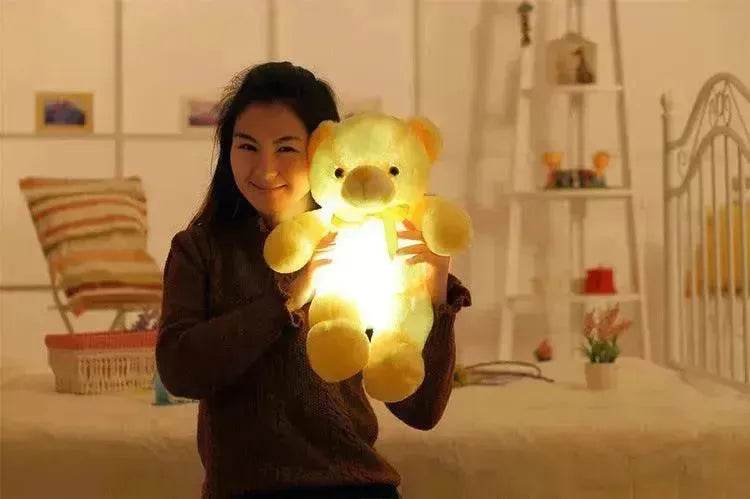 Ours en Peluche LED Lumineux Créatif Jouet en Peluche Coloré Lumineux Cadeau de Noël pour Enfants Coussin - EX-STOCK Canada