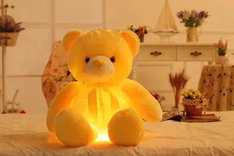 Ours en Peluche LED Lumineux Créatif Jouet en Peluche Coloré Lumineux Cadeau de Noël pour Enfants Coussin - EX-STOCK Canada
