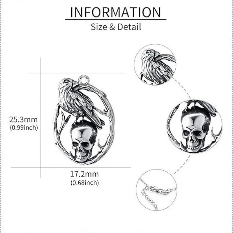 Creative Retro Halloween Skull Pendant Necklace - EX-STOCK Canada