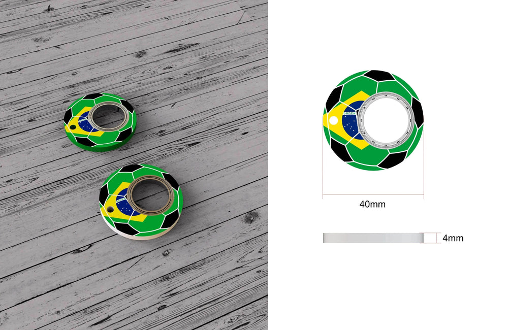 Creative Soccer World Teams Fidget Spinner Anti-Anxiety Relieves Stress Toy Keychain - EX-STOCK Canada