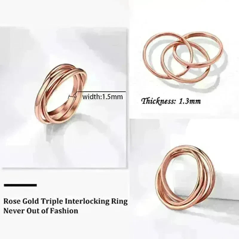 Creative Three-Rotating rings For Couple Personalized Anxiety Relief Rings - EX-STOCK CANADA