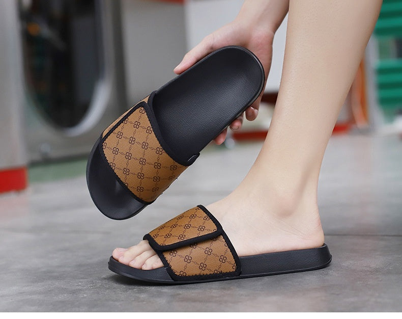 Cross-border Slippers Summer Outdoor Wear Niche High-grade Velcro Non-slip Beach Flip-flops Men  EX-STOCK CANADA