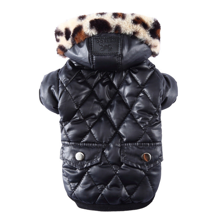 Cross-border pet supplies pet clothes dog clothes autumn and winter fur collar coat pet dog clothing EX-STOCK Canada 