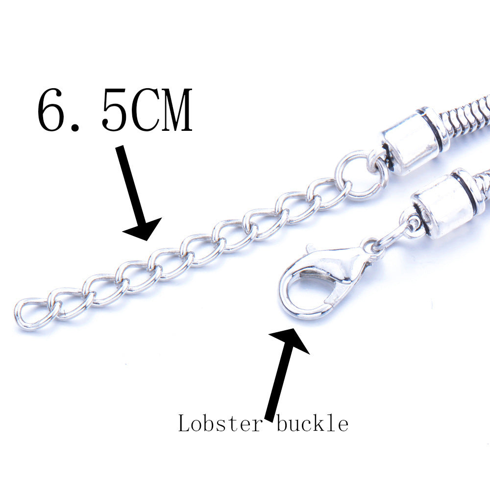 Crown, peach heart, owl, elephant pendant, multi-element large beads, retro female bracelet EX-STOCK Canada