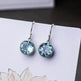 Crystal Square Sea Blue Simple Earrings - EX-STOCK Canada